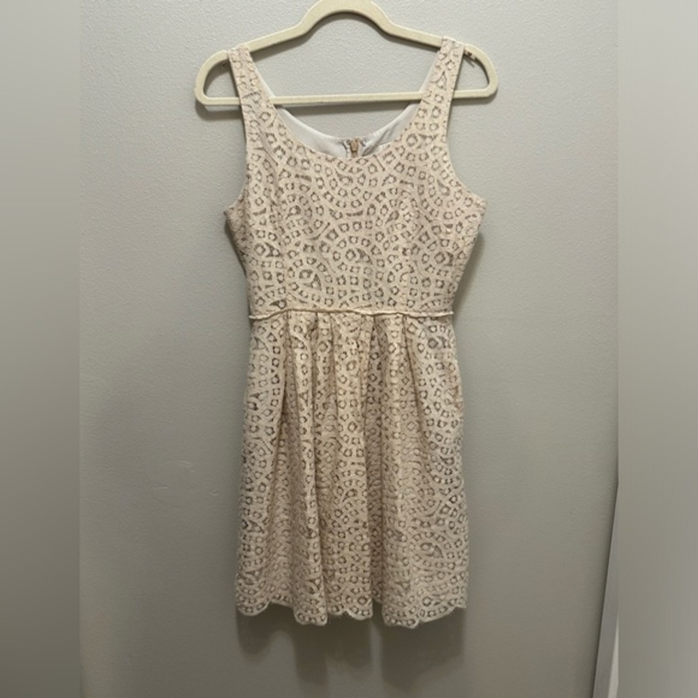 J Crew Blush Broderie Anglaise Dress, size 2 pre owned - Picture 2 of 11